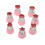 24Pcs DIY Pink Vegetable Fruit Cutters Cookie Molds 8 Assorted Shapes 10