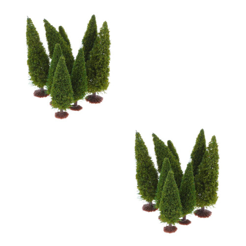 24 Pcs Mini Road Tree Toys For Sand Table Micro Landscape Ornaments 1