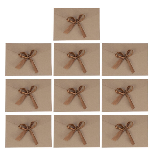 2 Pieces Envelope Greeting Card Envelopes Photo Letter Creative Bow