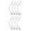 8Pcs White Type-C Adapter Cable 3.5mm Headphone Jack for Phone Audio 5