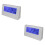 2 Pack White Alarm Clock Cute Portable Desk Digital Display Simple 5