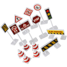 40Sets Mini Verkeersborden En Kegels Speelset Creatief Kindergebruik