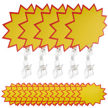 5Sets Gele Prijskaarthouder Clips Voor En Garageverkoop