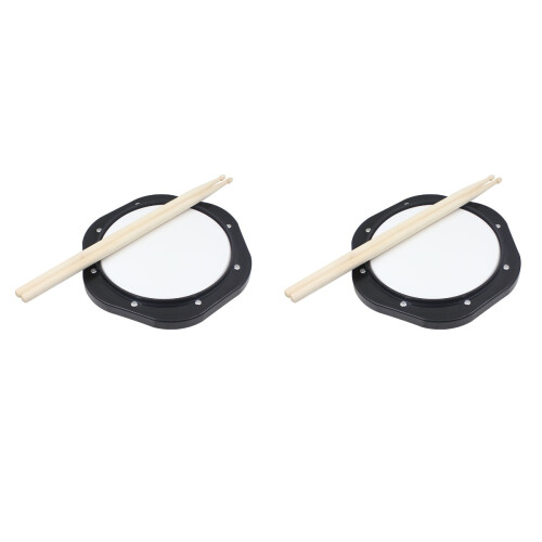 2St Drum Practice Pad, Plastic Rand, Antislip Onderkant, Gekleurde Kit 1
