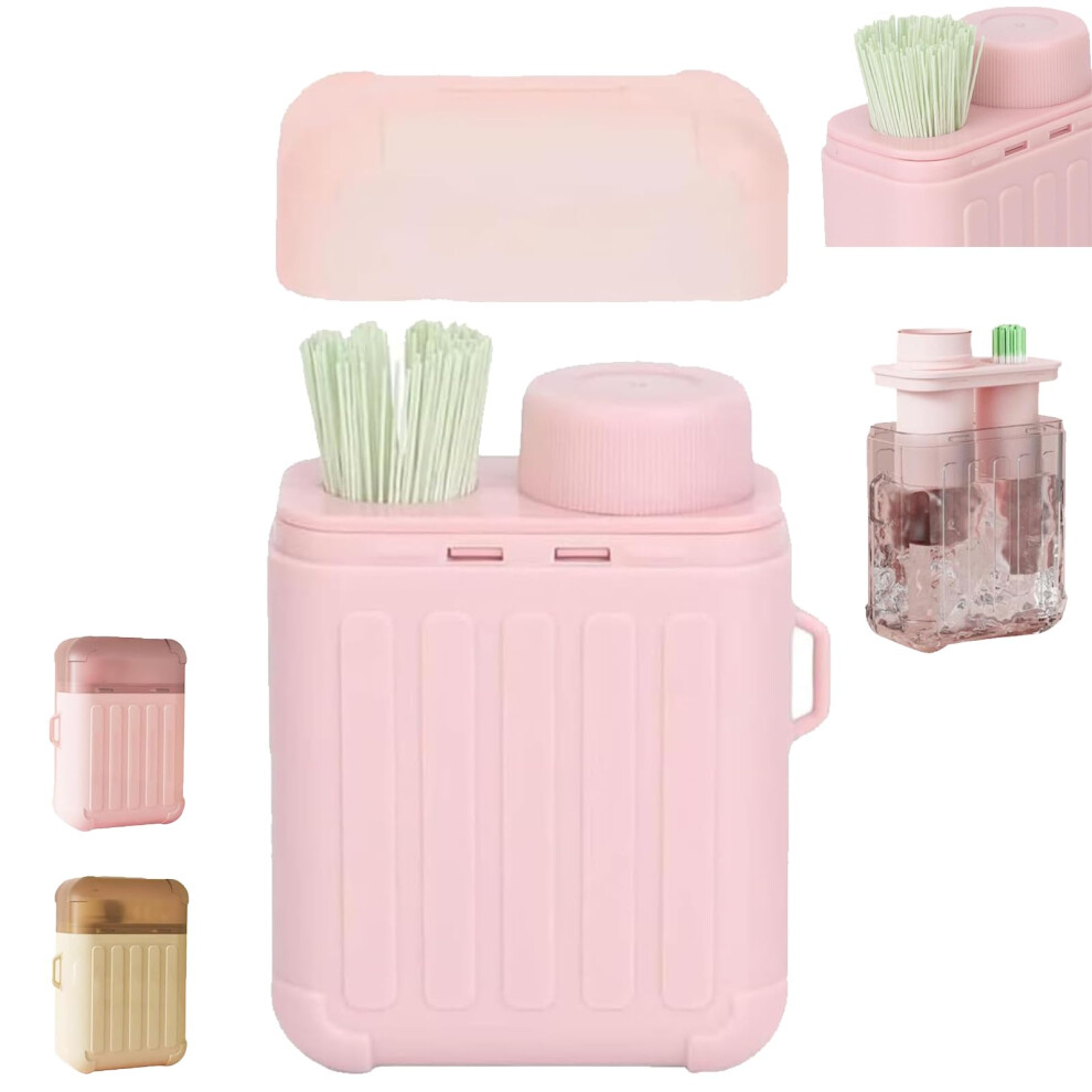 Pink Ear Piercing Cleaning Kit With 240Pcs Skinfriendly Floss, Disposable Aftercare Hole Cleaner (Pink)