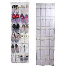 Étagère à chaussures suspendue, organisateur de chaussures à fixer sur une porte, étagère à chaussures à 24 poches