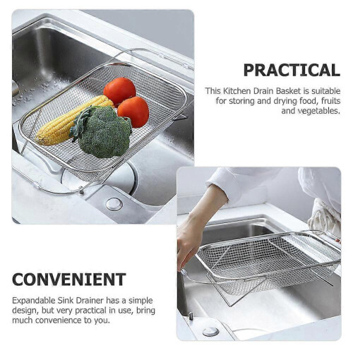 Égouttoir à vaisselle extensible en acier inoxydable 1