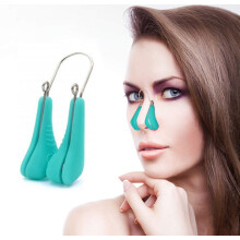 Nose Shaper Clip Nose Lifter with Comfortable Silicone Pads for Wide Nose Bridge Straightening (Green)