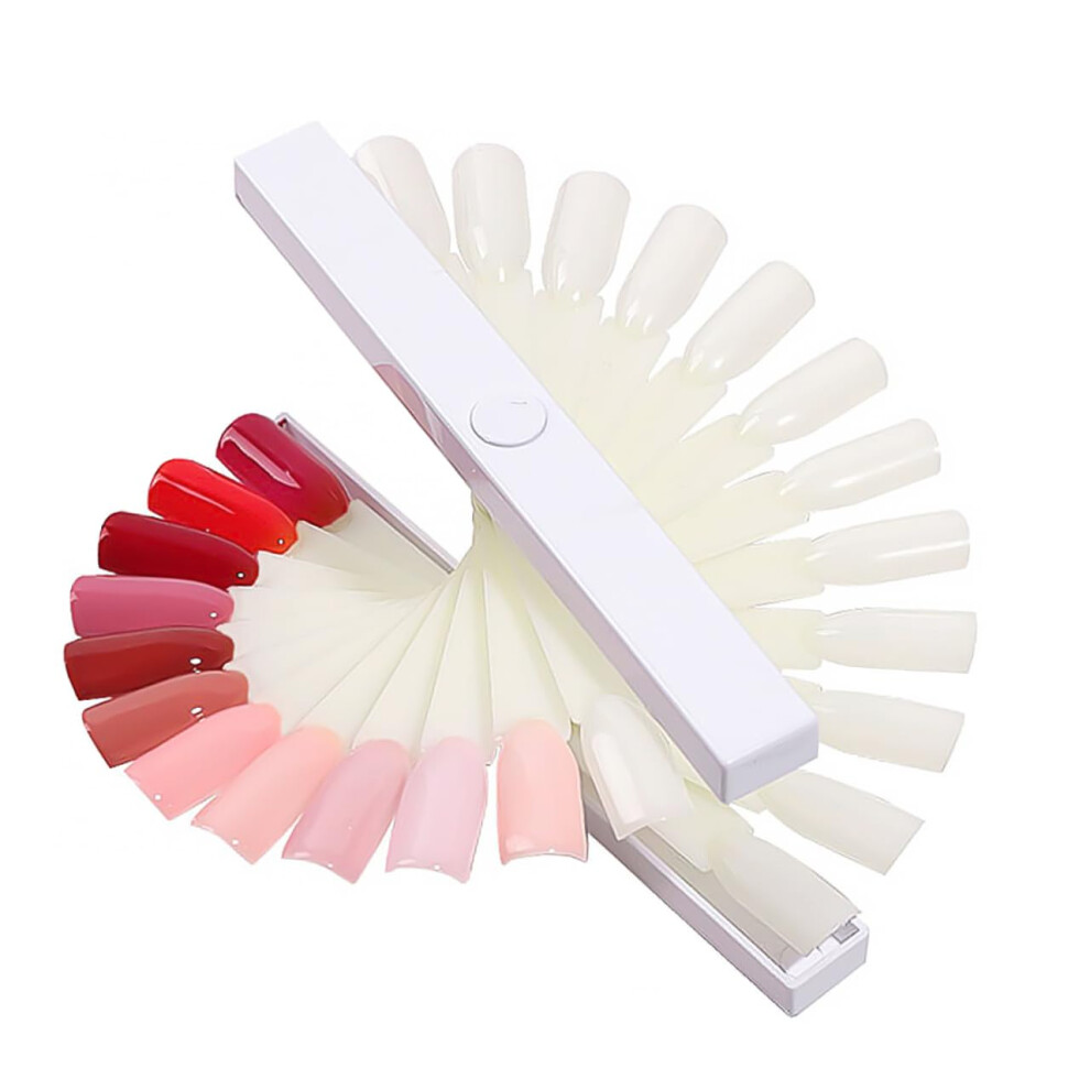 Nail Color Display Fan Set for Accurate Gel Polish Selection, Durable FanShaped Swatch Sticks
