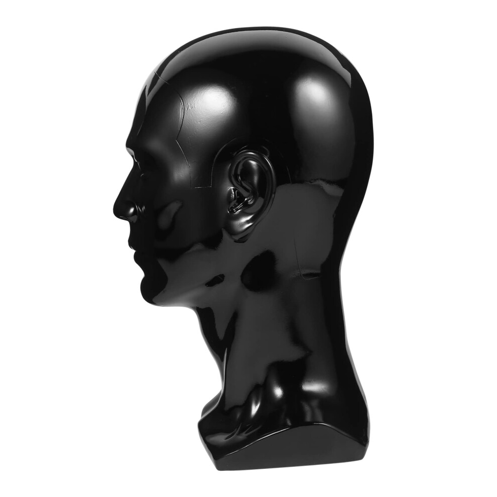 Unisex Male Mannequin Head Stand For Wigs Hats With Smooth Surface And Stable Lightweight Pvc Base