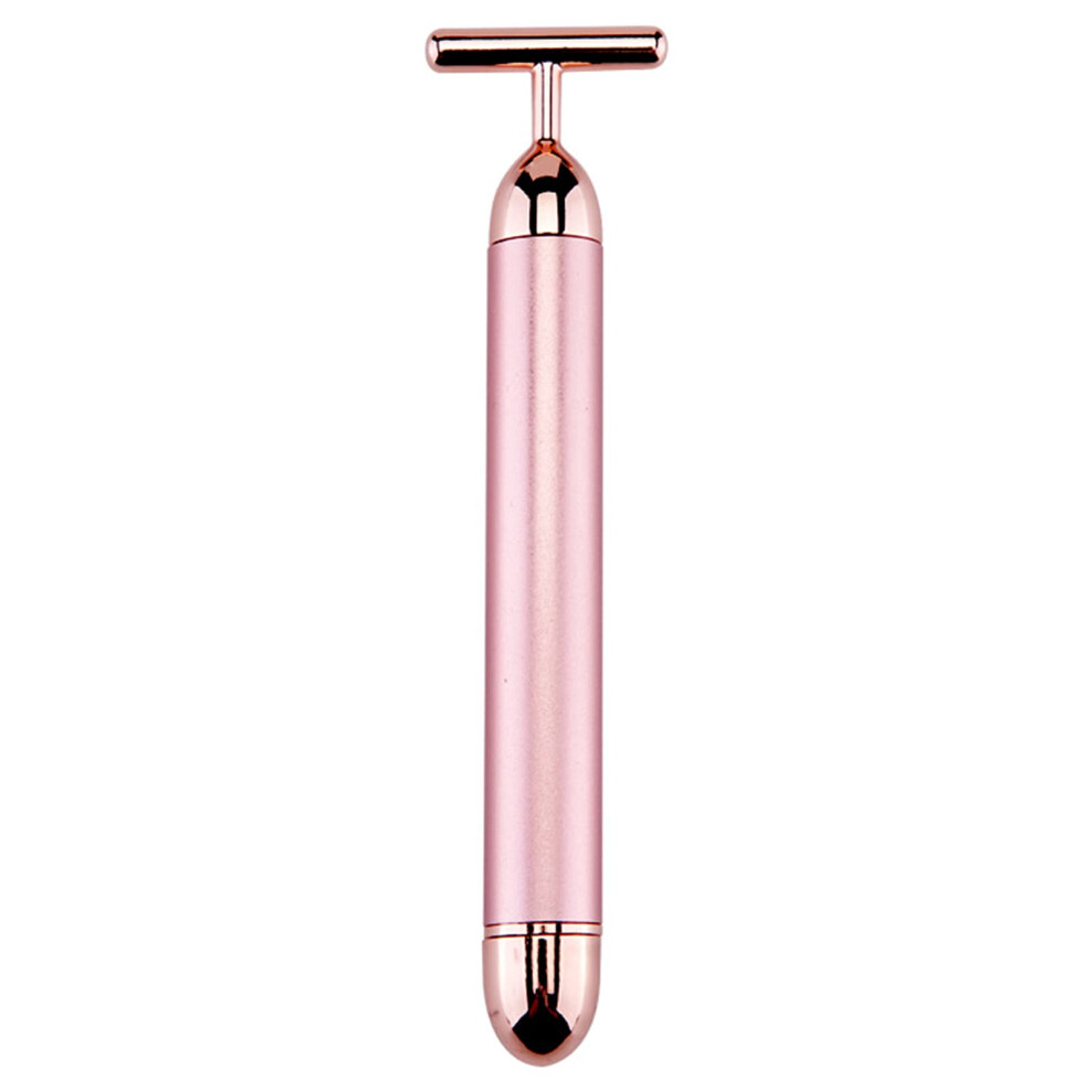 Gold Face Massager 3D Roller With 6000 Vibrations Reduce Wrinkles Tshaped Rose Facial Roller