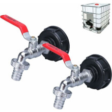 2PCS IBC Tank Adapter 1.2\" Thread Connector, 1000L Tank Tap, Rainwater Harvesting Tap, Outlet Tap