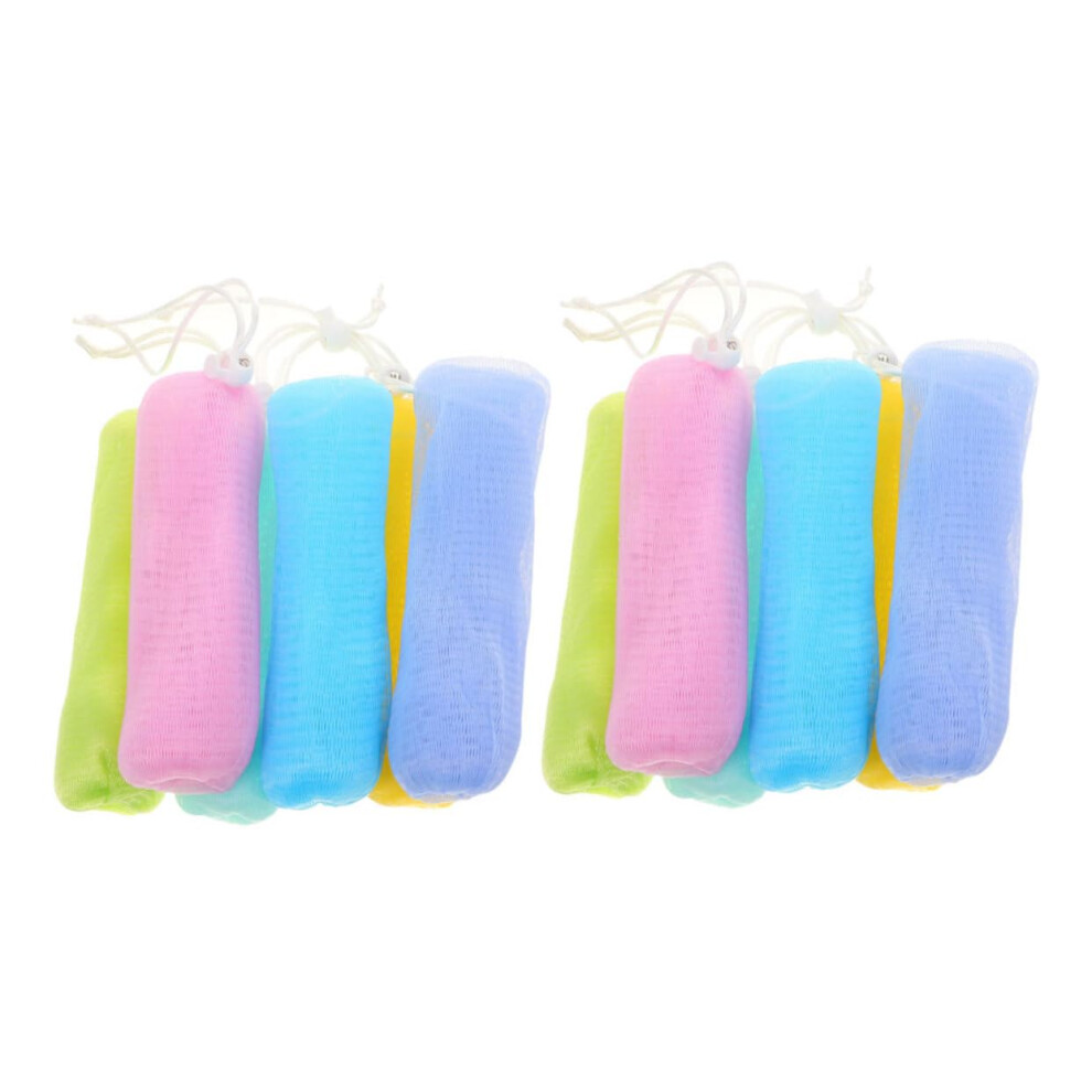 12pcs Exfoliating Soap Pouch with Foaming Mesh Net for Rich Lather and Gentle Skin Cleansing