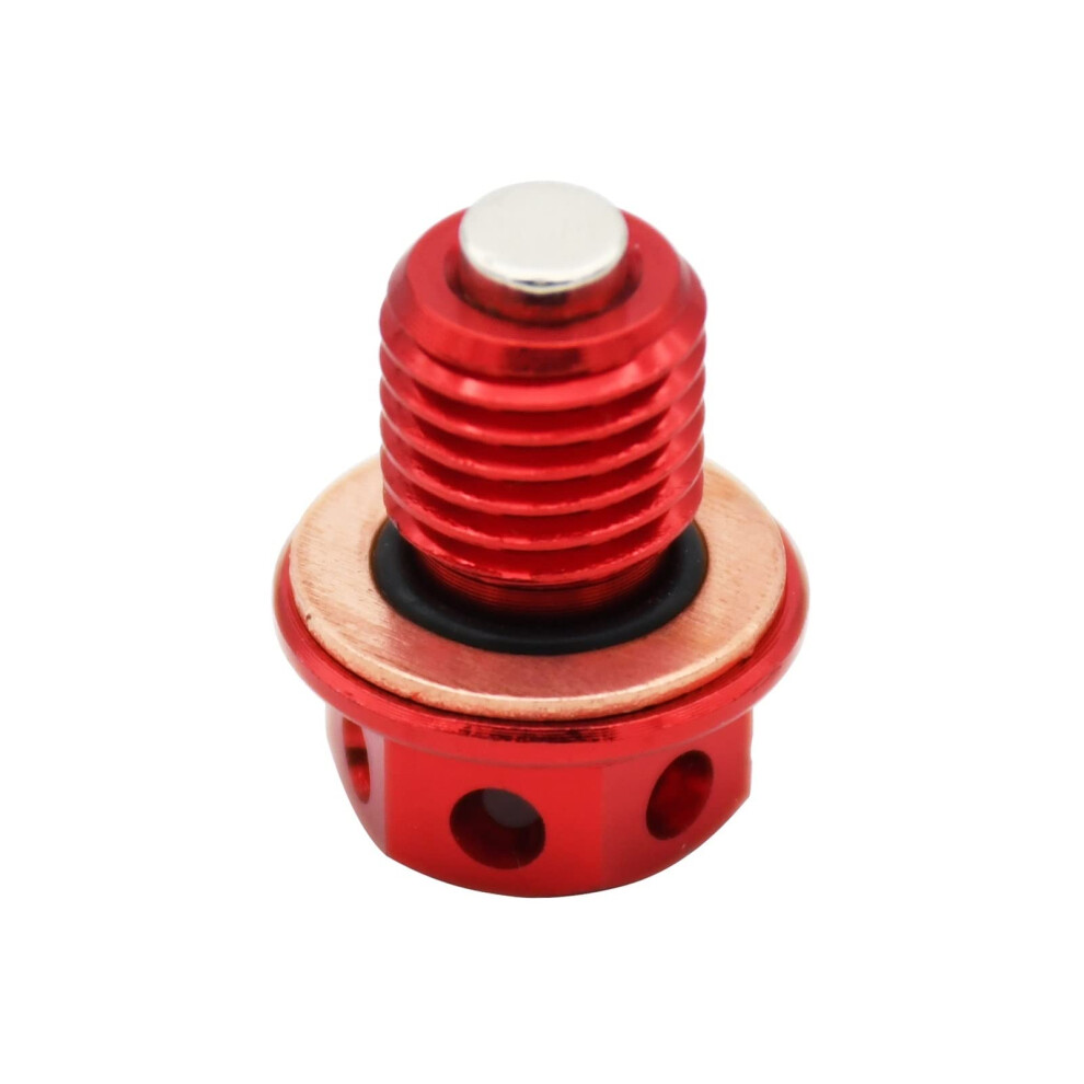 M12 Magnetic Oil Drain Plug Cnc Aluminum For Klx Yz Wr Crf Xr Durable Metal Capture Red 9070919780110