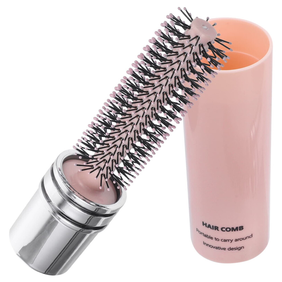 Travel Hair Brush with Retractable Bristles, Compact AntiStatic Detangling Comb for Women