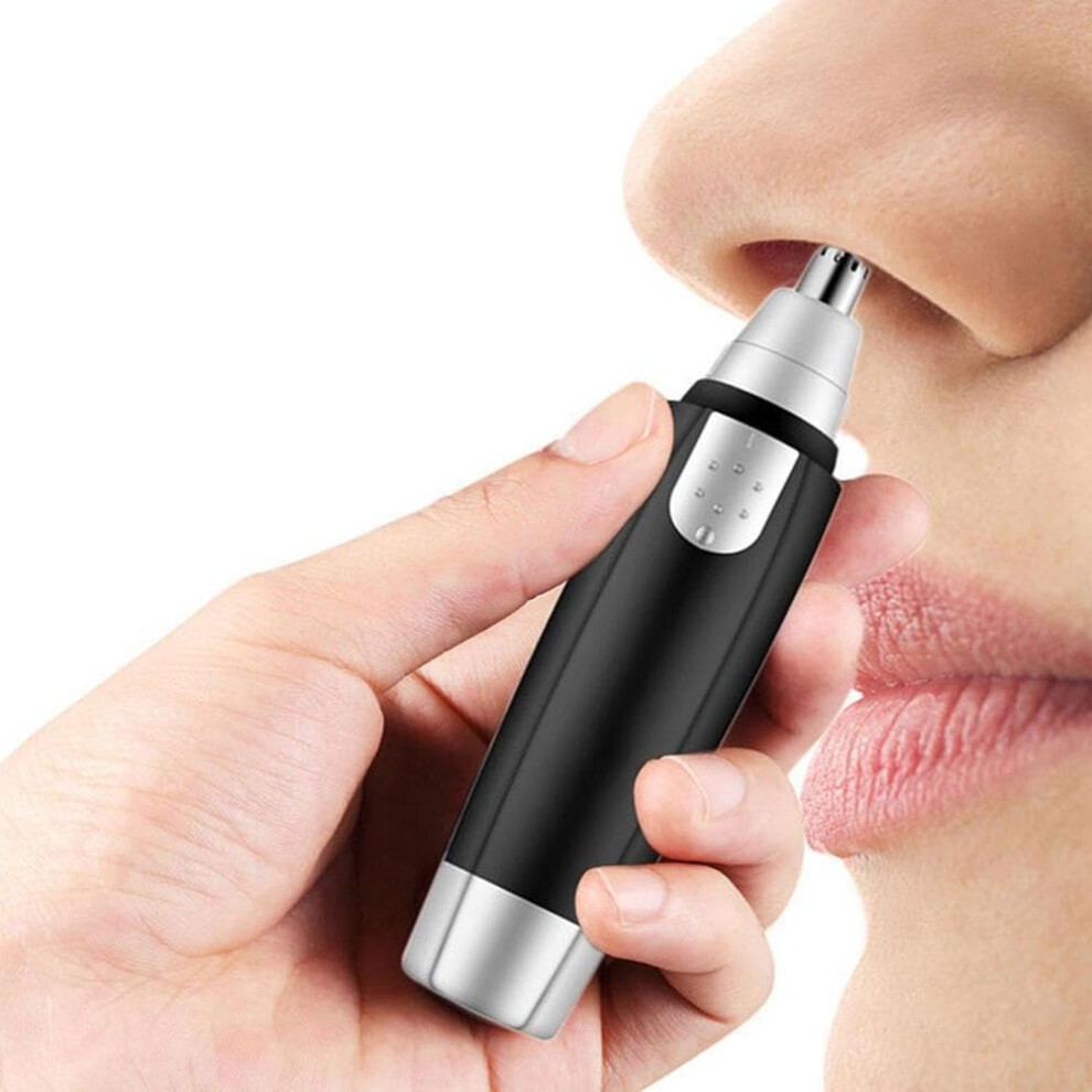 Nose Hair Trimmer for Men and Women, Battery Powered Ear Groomer with Painless 360 Rotation