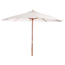 Sonnenschirm Lissabon, Gartenschirm Marktschirm, Ø 3,5m Polyester/Holz 7kg