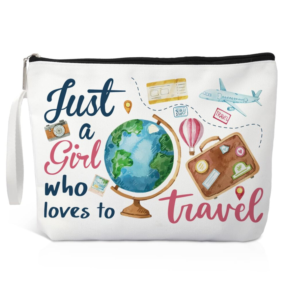 Funny Travel Makeup Bag for Women and Girls, Cute Cosmetic Pouch with Smooth Zipper Closure