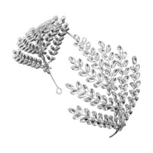 Elegant Rhinestone Crown Hairpiece for Wedding Bride, Lightweight Alloy, Easy SlideOn Wear