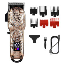 Professional Cordless Hair Clippers for Men with LCD Display, Dual Power Modes and Precision Stainless Blades