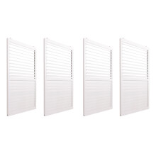 4er-Set Aluminium Schiebetür für Pergola MCW-L46, Terrassenüberdachung, Lamellenpaneel Modul, 206x369cm