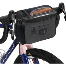 Bike Handlebar Bag, Waterproof Bike Front Bag, Large Capacity Bicycle Basket Bag Handlebar Bags
