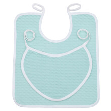 10Pcs Sky-Blue Elders Bibs Durable Waterproof Cotton Lunch Towels