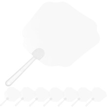 24Stk Transparente DIY Fächer PVC Blank Fans Zum Selbstgestalten