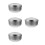 4Stk Metall Rasier Schale Mit Deckel Silber Langlebig Und Sicher 3