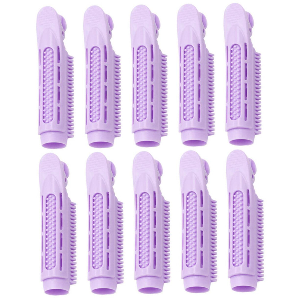 10pcs Hair Rollers Clips for Bangs No Heat Curlers with Secure Clip Hold Easy Styling for Travel