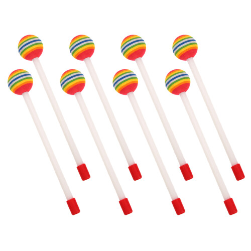 24Stk Universal Regenbogen Drum Mallets Kunststoff Percussion 1