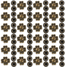 40Sets Zinklegierung Clasp Knöpfe Coffee Für Taschen Und Handarbeit