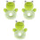 3Pièces Jouets Hochet Bébé Vert Main 3