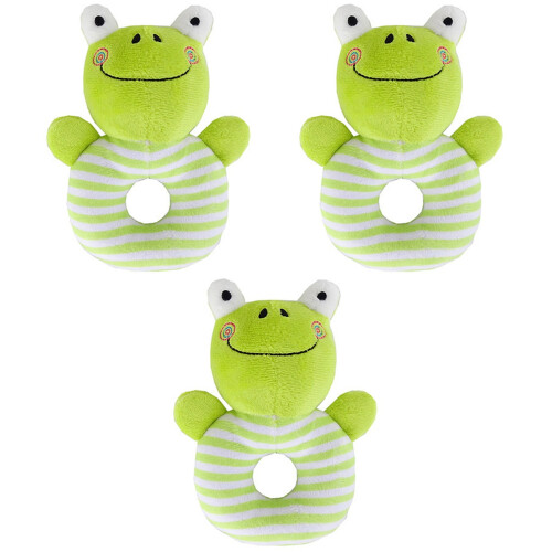 3Pièces Jouets Hochet Bébé Vert Main 2