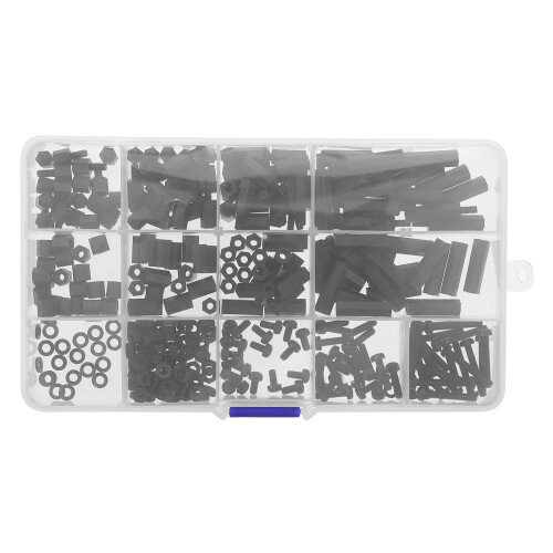 5Ensembles Kit Fixation Nylon Noires Vis Ecrous Pour Cartes Pcb 1