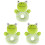 3Pièces Jouets Hochet Bébé Vert Main 2