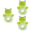 3Pièces Jouets Hochet Bébé Vert Main 6