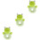 3Pièces Jouets Hochet Bébé Vert Main 5