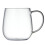 2 Pack Glass Water Cup Juice Mug Plain White Mugs Drinking Cups Clear 1