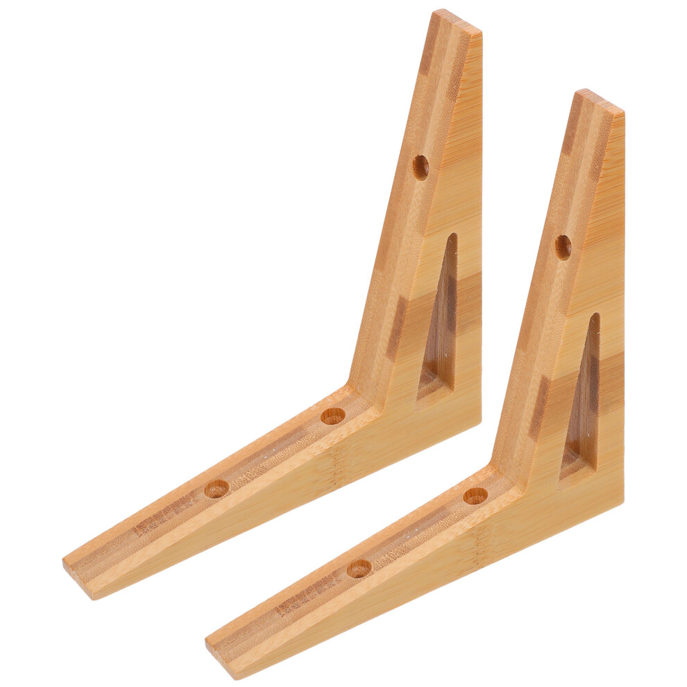 10Pcs Sturdy Wood Shelf Brackets Light Yellow Floating Shelf Mounts 3623915544949