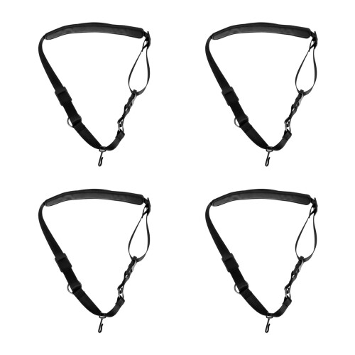 4Pièces Cou Saxophone Cuir Noir Pratique Installation Rapide 1