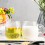 2 Pack Glass Water Cup Juice Mug Plain White Mugs Drinking Cups Clear 4