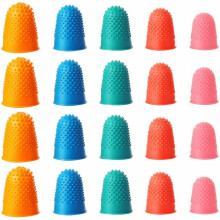 40Pièces Protections Doigts Multi Tailles Antidérapantes Couleurs Mix