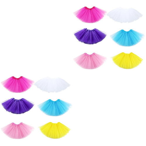 12Pièces Jupes Ballet Kids Chiffon Colorées Pour Danse Active 2