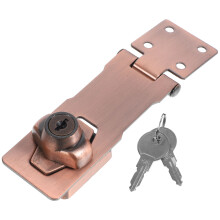 5Sets Cabinet Door Hasp Latch Brown Steel Iron Padlock Lock Heavy Duty
