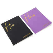 6Pcs Elegant Paper Wedding Vow Books Set His and Hers Multi Color Vows