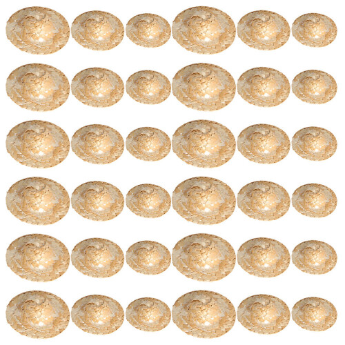 72Pcs Lightweight Mini Woven Straw Hats Small Hat DIY Decorative Props 2