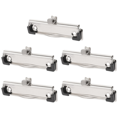 15Pcs Sleek Silver Metal Mountable Clipboard Clips for Document Boards 1
