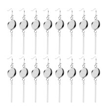 2 Pack Earring Making Supplies Stainless Steel Base Setting Tray