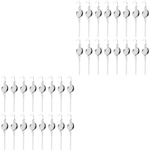 2 Pack Earring Making Supplies Stainless Steel Base Setting Tray 1